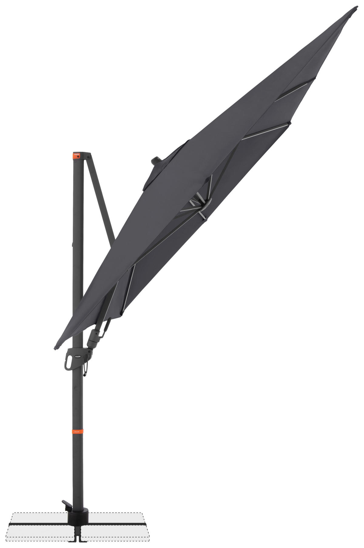 ZÁVESNÝ SLNEČNÍK 320/240 cm - antracitová, Basics, kov/textil (320/240cm) - Doppler