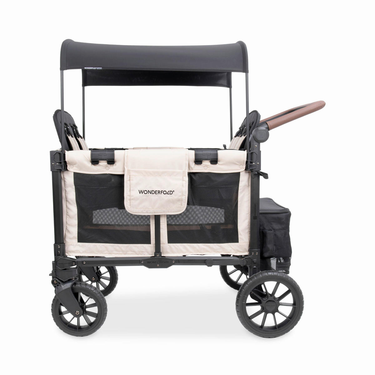 BOLLERWAGEN  W4 Luxe Pro   - Beige/Schwarz, Basics, Kunststoff/Textil (124/74cm) - WONDERFOLD