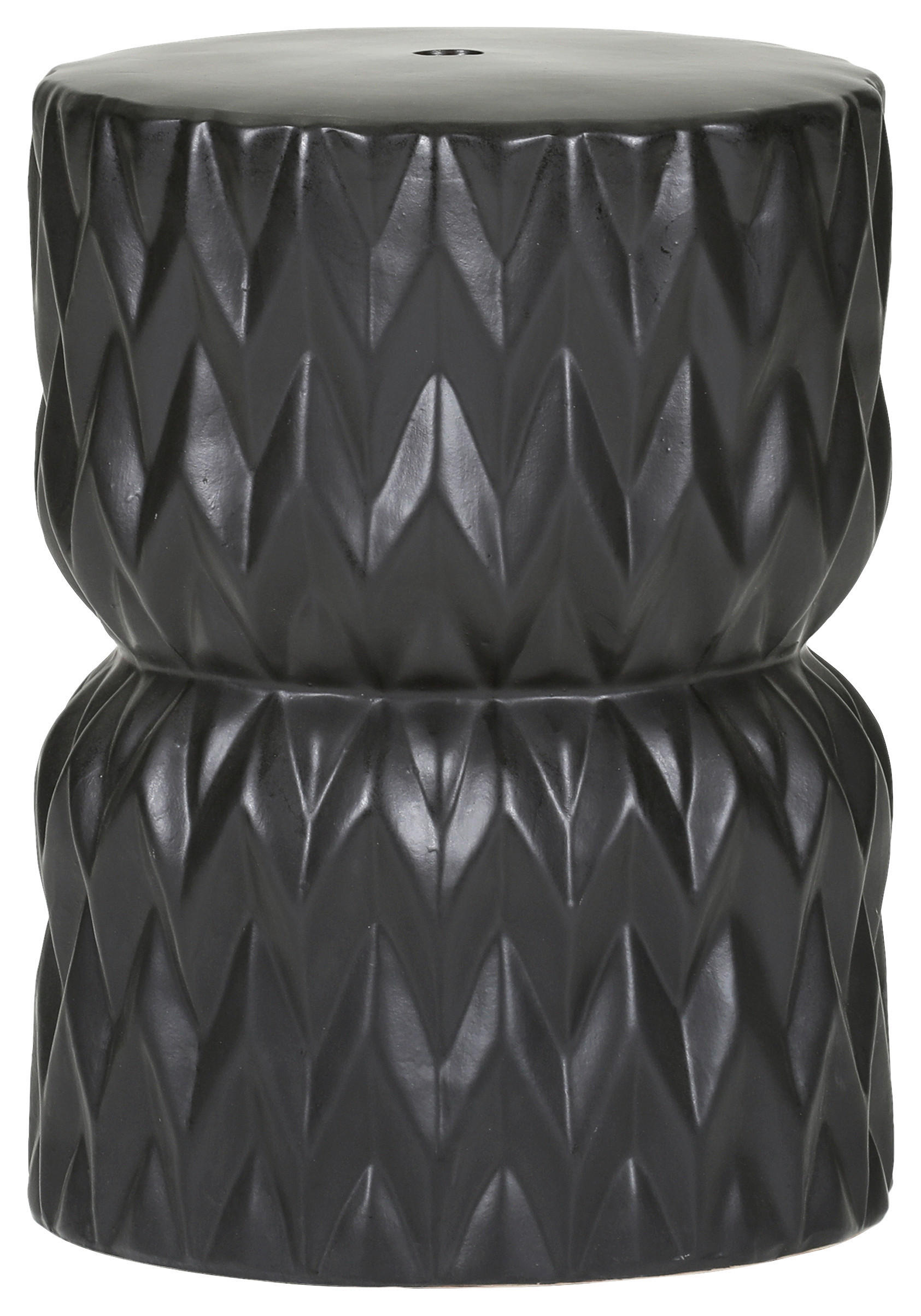 BEISTELLTISCH 34/34/45 cm Schwarz rund  - Schwarz, Design, Keramik (34/34/45cm) - Carryhome