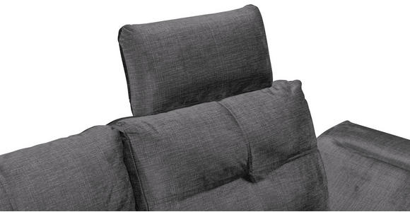 ECKSOFA in Mikrovelours Grau  - Schwarz/Grau, KONVENTIONELL, Kunststoff/Textil (170/275cm) - Carryhome