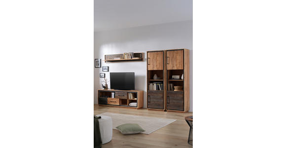 LOWBOARD in 160/60/40 cm - Dunkelgrau/Schwarz, Trend, Holz/Metall (160/60/40cm) - Landscape