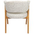 ARMLEHNSTUHL   Bouclé  Sandfarben  - Sandfarben/Eichefarben, KONVENTIONELL, Holz/Textil (63,5/82/58cm) - Linea Natura