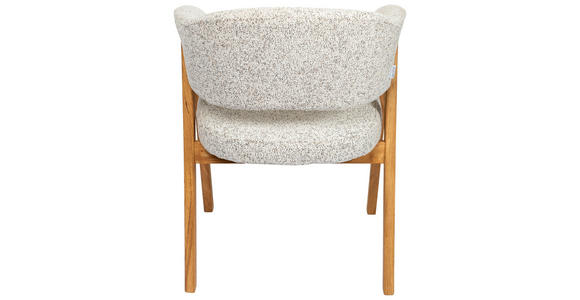 ARMLEHNSTUHL   Bouclé  Sandfarben  - Sandfarben/Eichefarben, KONVENTIONELL, Holz/Textil (63,5/82/58cm) - Linea Natura