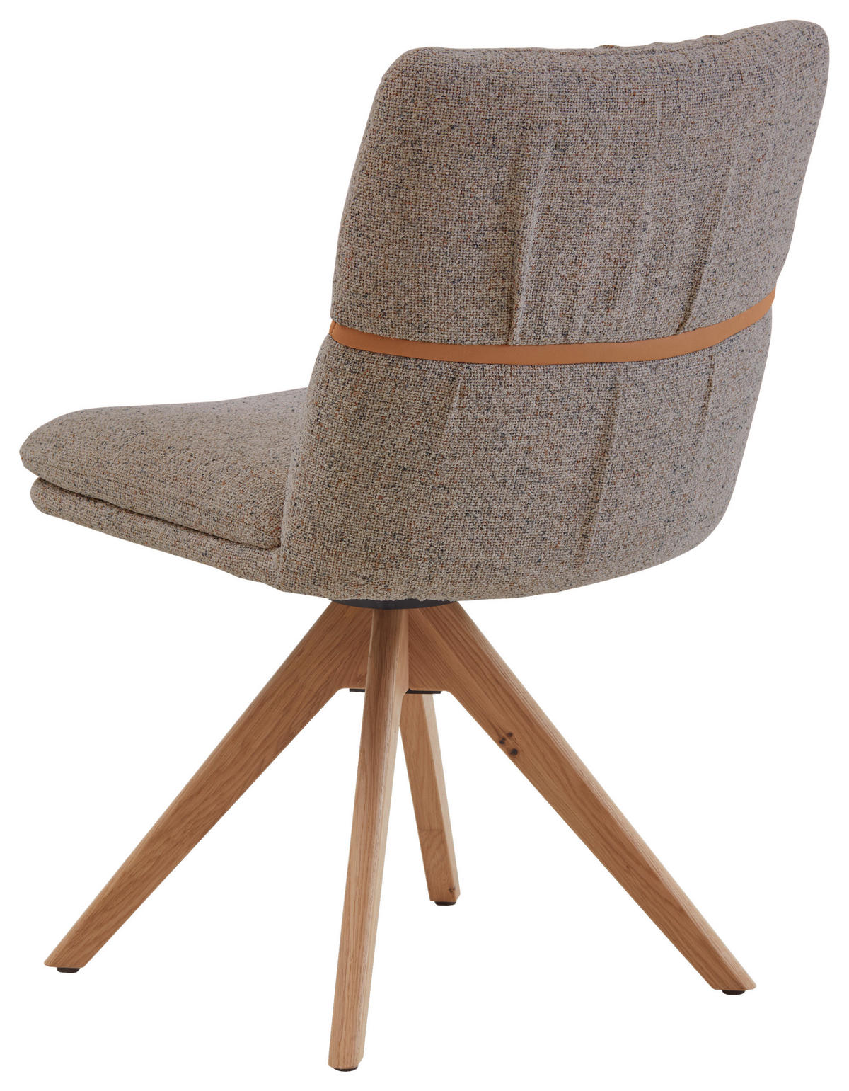 STUHL  Typenauswahl, Sitzfläche 360° drehbar, Gestellauswahl, automatische Rückholfunktion Mikrofaser  Greige, Currygelb  - Currygelb/Greige, Design, Holz/Textil (49/86/63cm) - Valdera