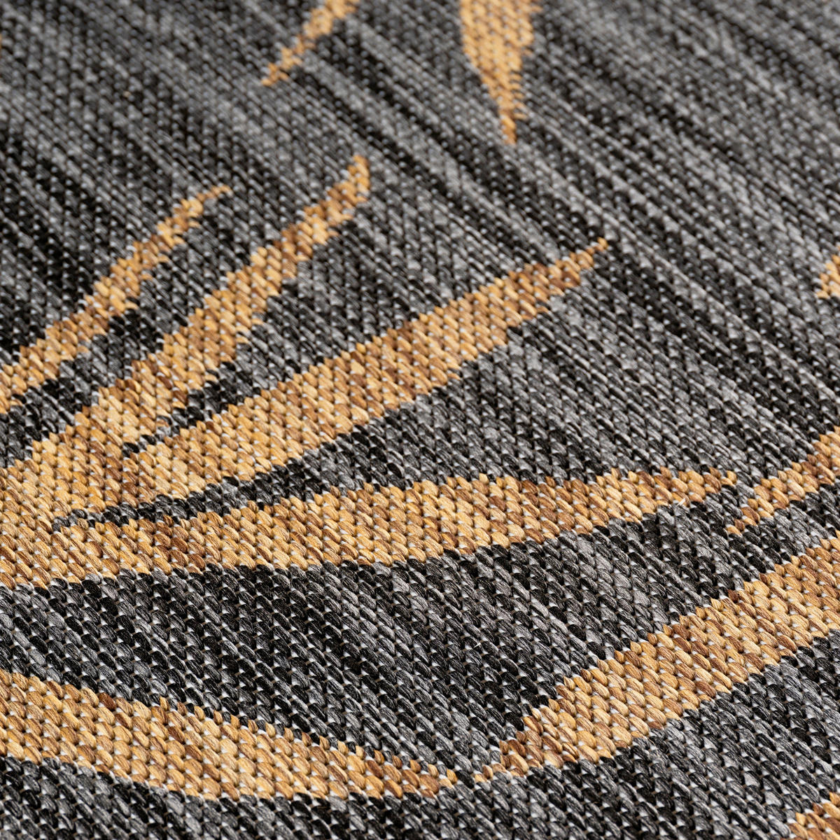 OUTDOORTEPPICH für Terrasse und Balkon 120/160 cm Mira Schwarz  - Schwarz, Design, Textil (120/160cm) - Ayyildiz 