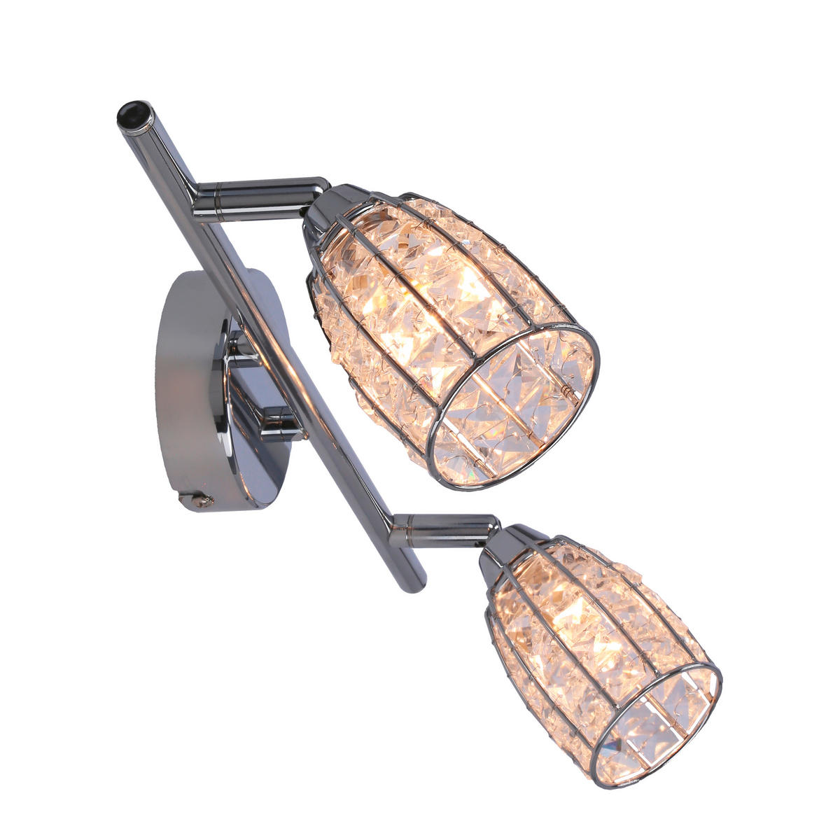DECKENLEUCHTE    43/8.5/17 cm  - Chromfarben/Transparent, KONVENTIONELL, Glas/Metall (43/8.5/17cm)