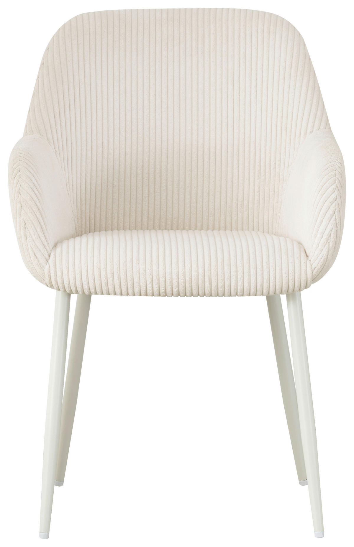 ŽIDLE S PODRUČKAMI, železo, manšestr, bílá - bílá, Design, kov/textil (57,5/84/61cm) - Xora