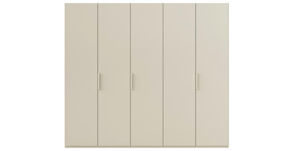 DREHTÜRENSCHRANK 251/223/61 cm,  in Champagner, 5-türig  - Champagner, Basics, Holzwerkstoff/Metall (251/223/61cm) - Novel