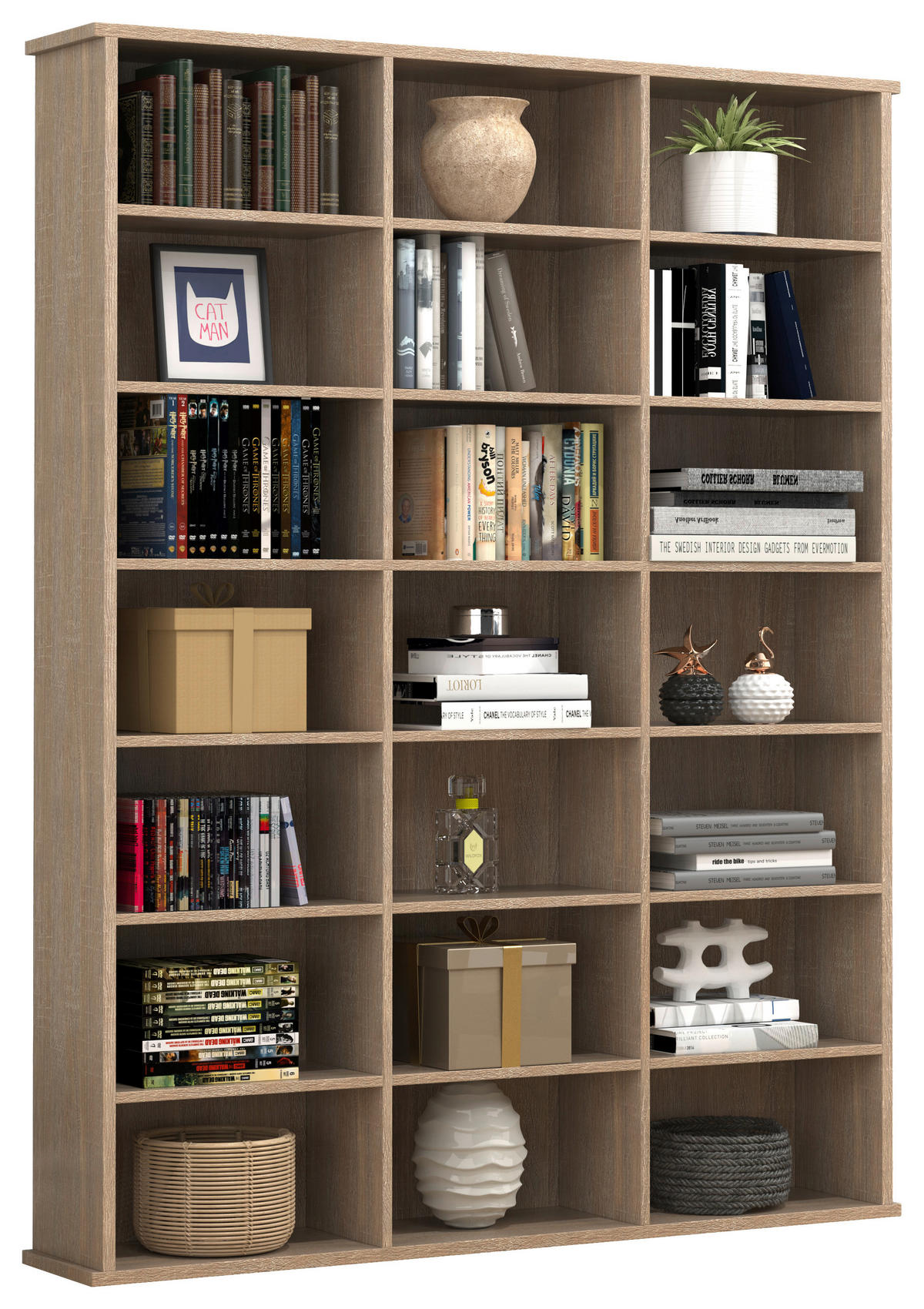 REGAL  105/136/19 cm Sonoma Eiche  - Sonoma Eiche, Design, Holzwerkstoff (105/136/19cm) - MID.YOU