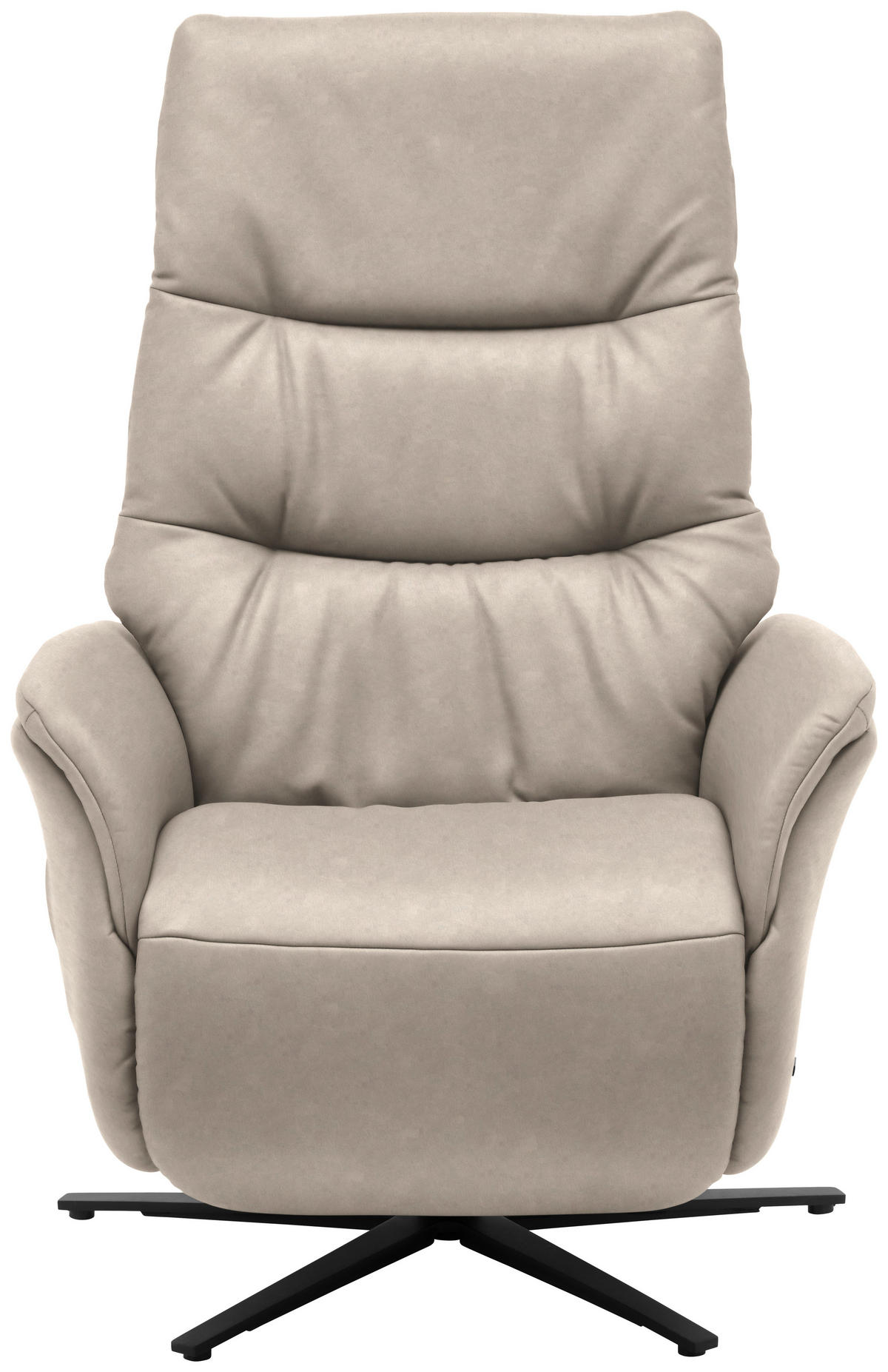 MASSAGESESSEL Echtleder Beige    - Anthrazit/Beige, KONVENTIONELL, Leder/Metall (74/114/97cm) - Himolla