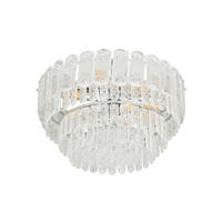 KRISTALL-DECKENLEUCHTE 52,5/30 cm  - Chromfarben, Design, Glas/Metall (52,5/30cm) - Glandor