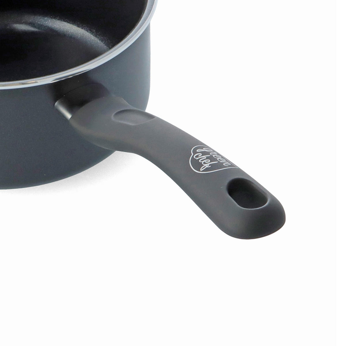 KOCHTOPFSET Savory 3-teilig  - Schwarz, Basics, Glas/Metall (16/18/20cm)