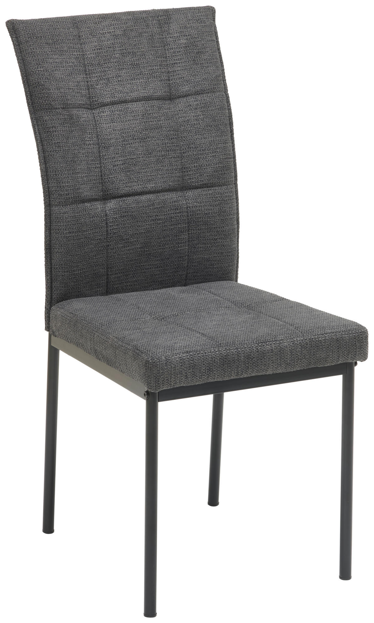 STUHL Mikrofaser Anthrazit, Schwarz  - Anthrazit/Schwarz, KONVENTIONELL, Textil/Metall (44/96/61cm) - MID.YOU