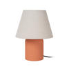 TISCHLEUCHTE MACIA 20/20/27 cm   - Orange/Weiß, Design, Keramik (20/20/27cm) - Lucide