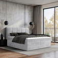 BOXSPRINGBETT 180/200 cm  in Hellgrau  - Hellgrau/Schwarz, Design, Kunststoff/Textil (180/200cm) - Esposa