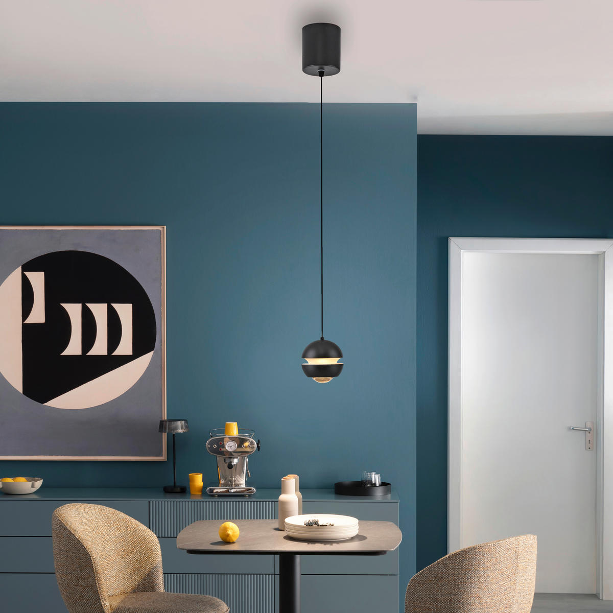 LED-PENDELLEUCHTE 10/10/220 cm  - Schwarz, Design, Kunststoff/Metall (10/10/220cm) - Schöner Wohnen