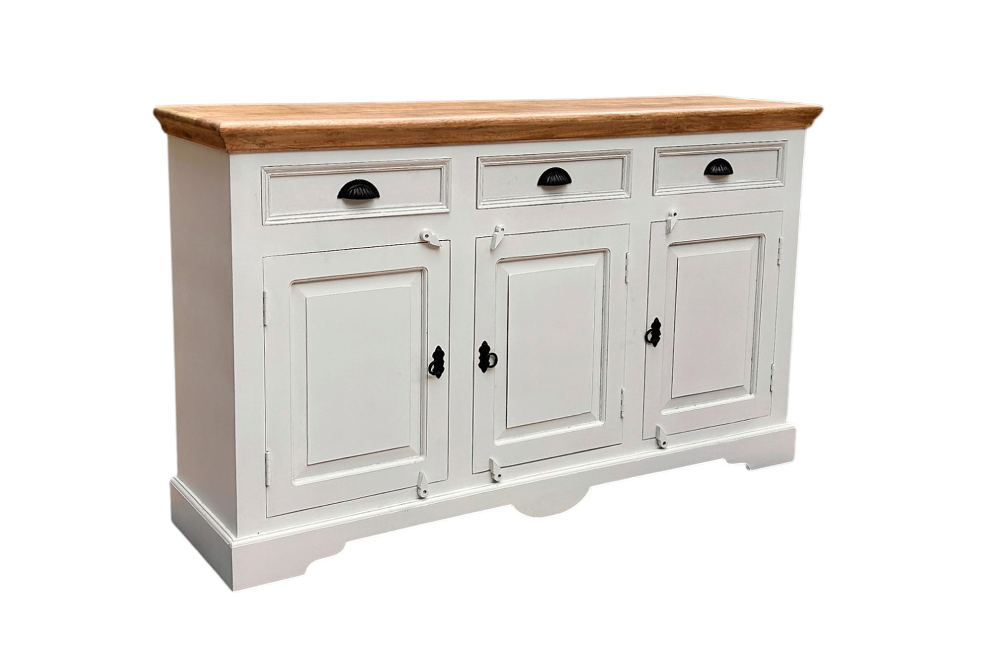 SIDEBOARD  150/90/40 cm 3 Schublade(n)  - Schwarz/Weiß, KONVENTIONELL, Holz/Holzwerkstoff (150/90/40cm) - MID.YOU