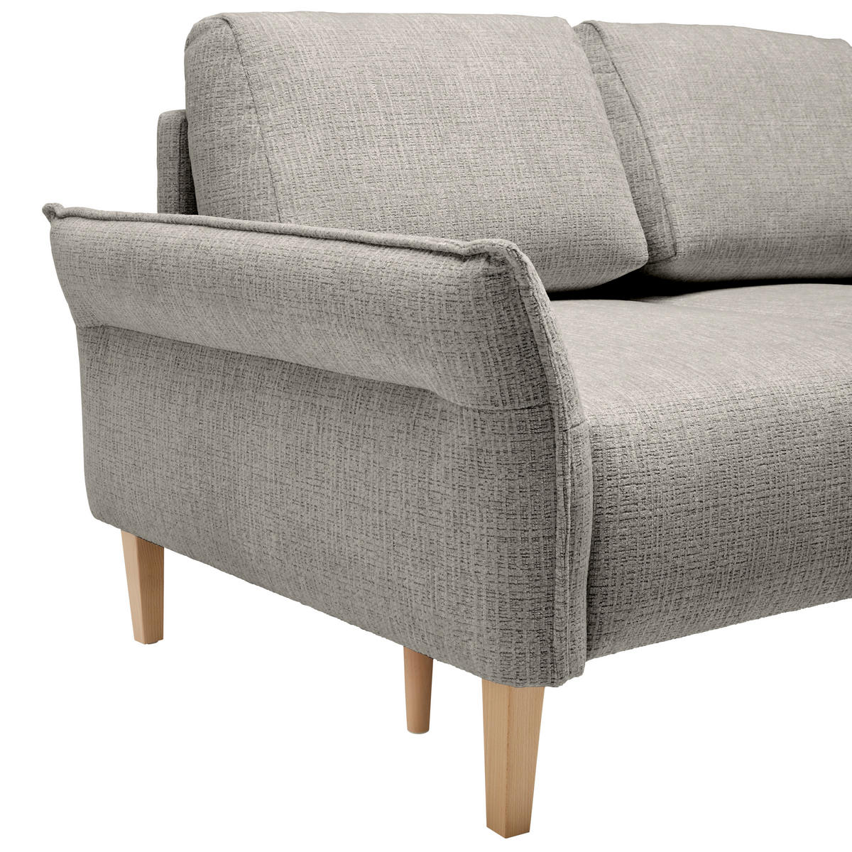 2-SITZER-SOFA in Webstoff Dunkelgrau  - Eichefarben/Dunkelgrau, Modern, Holz/Textil (150/85/92cm) - MID.YOU