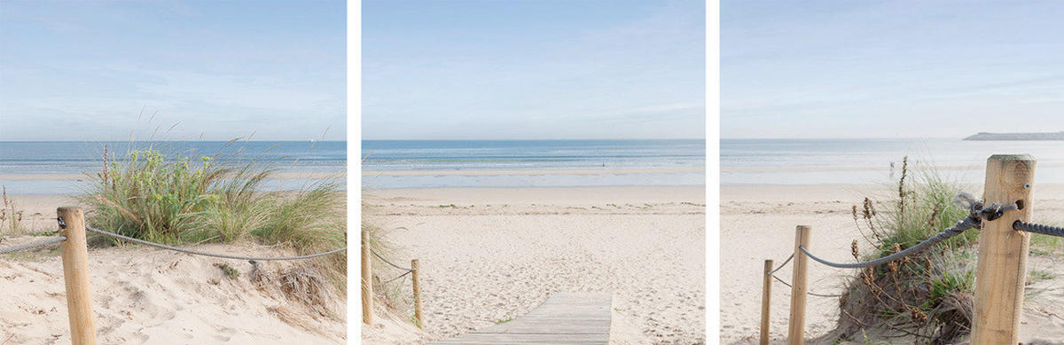 GLASBILD Strand & Meer  - Multicolor, KONVENTIONELL, Glas (30/90/1,40cm) - Euroart