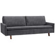 SCHLAFSOFA Flachgewebe Dunkelgrau  - Eichefarben/Dunkelgrau, KONVENTIONELL, Holz/Textil (205/85/98cm) - Carryhome