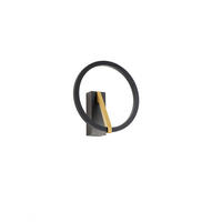 LED-WANDLEUCHTE Elara 22/10 cm   - Goldfarben/Schwarz, Design, Kunststoff/Metall (22/10cm) - Helestra