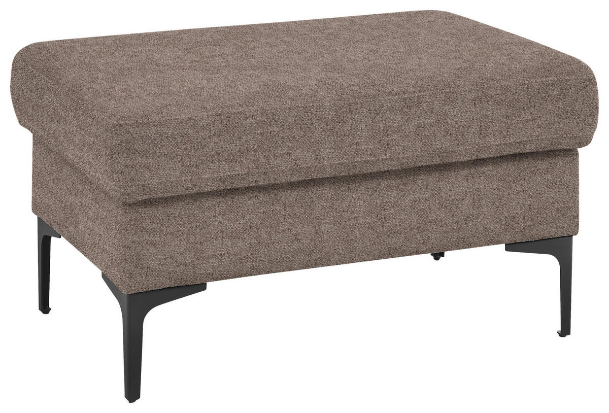 3-SITZER-SOFA in Flachgewebe Taupe  - Taupe/Schwarz, Design, Textil/Metall (226/89/97cm) - Pure Home Lifestyle
