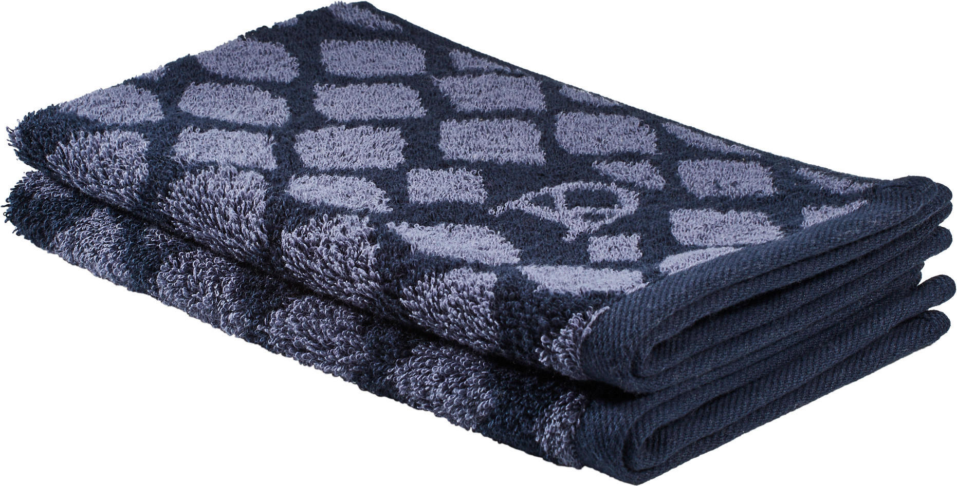 RUČNÍK PRO HOSTY, 30/50 cm, modrá, tmavě modrá - modrá/tmavě modrá, Design, textil (30/50cm) - Dieter Knoll