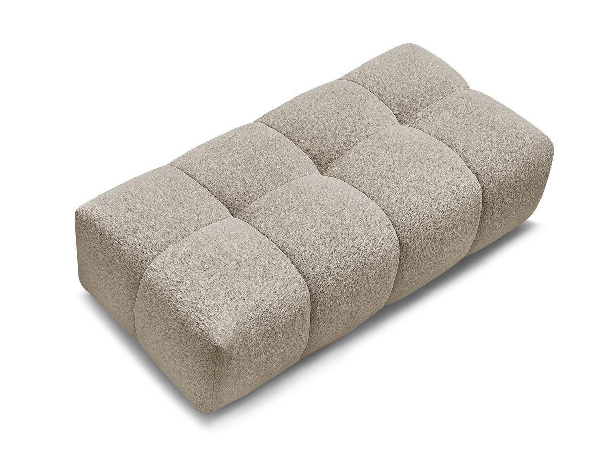 HOCKER EVEREST Flachgewebe Taupe  - Taupe/Schwarz, MODERN, Kunststoff/Textil (166/100/40cm)