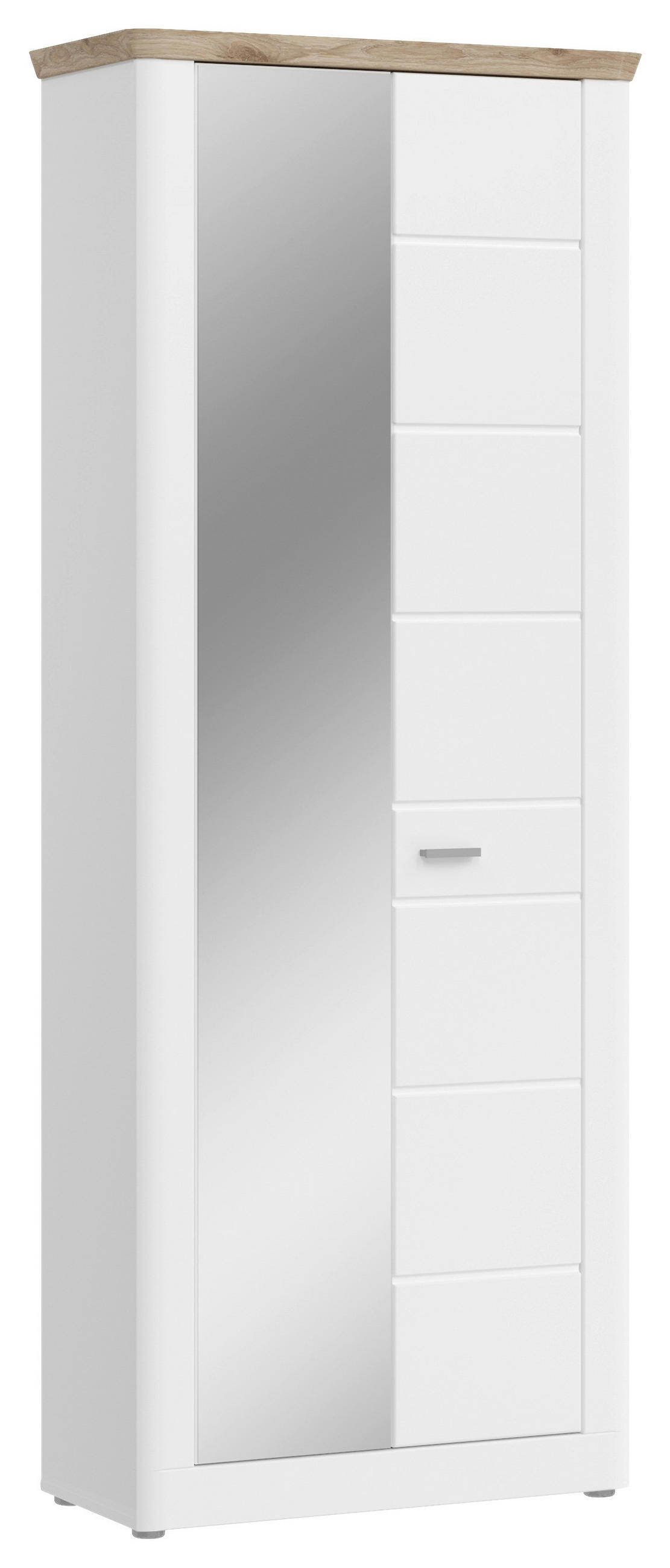 GARDEROBENSCHRANK 79/204/37 cm  - Weiß, LIFESTYLE, Holzwerkstoff/Kunststoff (79/204/37cm) - MID.YOU