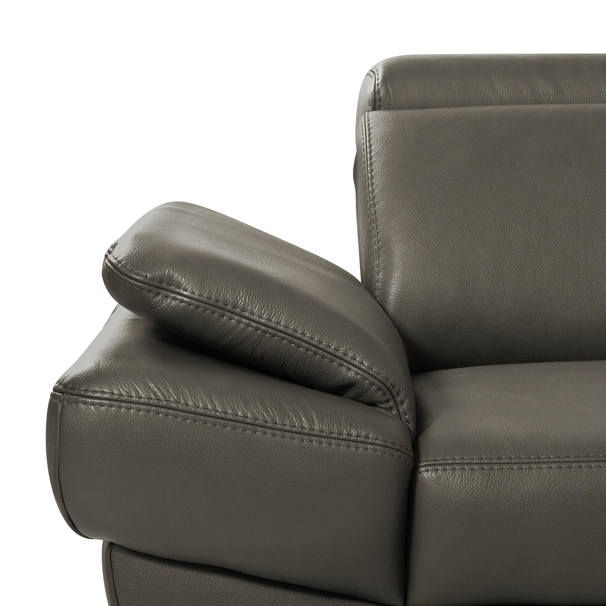 ECKSOFA  in Lederlook Echtleder Schlammfarben  - Schlammfarben/Schwarz, Design, Leder/Textil (264/211cm) - Livetastic