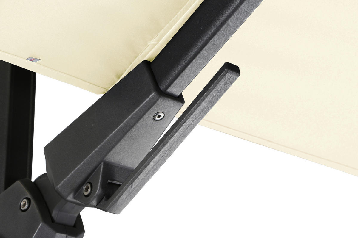 AMPELSCHIRM 300 cm  - Anthrazit/Creme, KONVENTIONELL, Textil/Metall (300/300cm) - Siena Garden