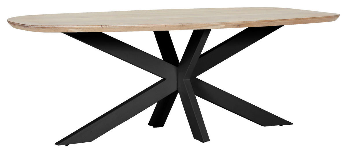 JEDÁLENSKÝ STÔL, dub, farba duba, 220/100/77 cm - čierna/farba duba, Modern, kov/drevo (220/100/77cm) - Livetastic