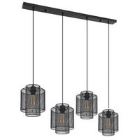 HÄNGELEUCHTE 98/20/120 cm   - Schwarz, Basics, Metall (98/20/120cm) - Globo