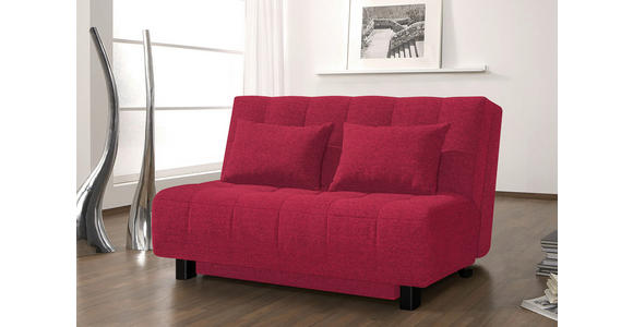 SCHLAFSOFA  in Rot  - Rot/Schwarz, Design, Textil/Metall (145/92/102cm) - Novel