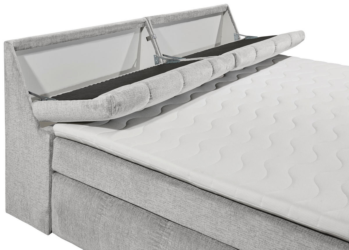 KONTINENTALSÄNG 240/200 cm  i silver  - silver, Modern, trämaterial/textil (240/200cm) - MID.YOU