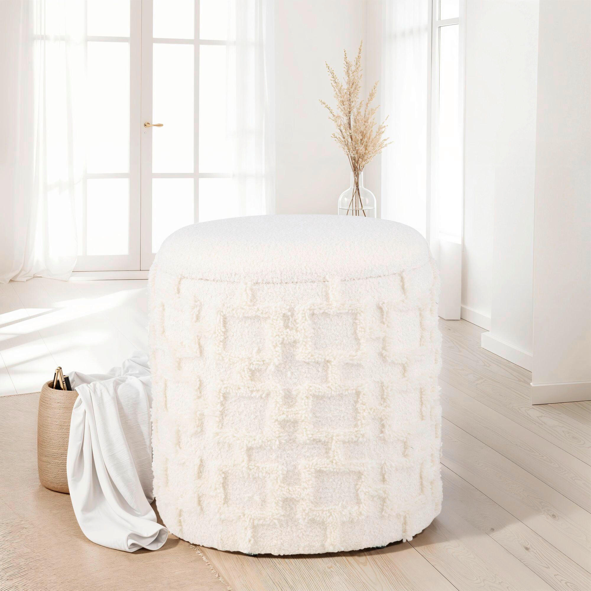 Livetastic Hocker Creme 40x45x40 cm