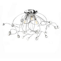 DECKENLEUCHTE 55/45 cm   - Chromfarben, KONVENTIONELL, Glas/Metall (55/45cm)