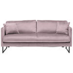 2,5-SITZER Samt Flieder  - Flieder/Schwarz, Design, Textil/Metall (180/78/84cm) - Carryhome