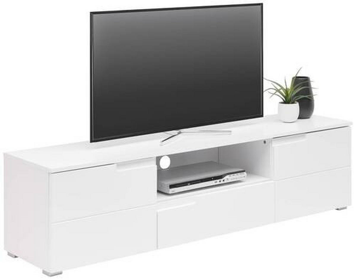 LOWBOARD Spice  in 165/42/40 cm  - Weiß Hochglanz/Silberfarben, Design, Holzwerkstoff/Kunststoff (165/42/40cm) - Carryhome