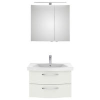 BADEZIMMER 3-teilig  in 82 cm  - Chromfarben/Weiß Hochglanz, KONVENTIONELL, Glas/Holzwerkstoff (82cm) - Pelipal