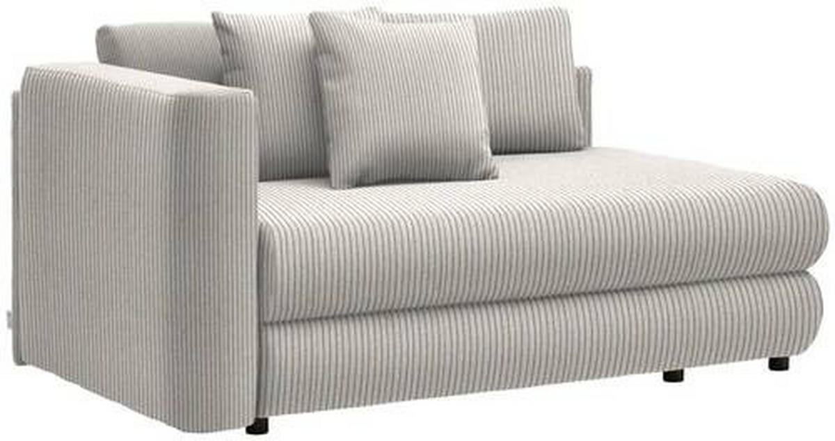 RÉCAMIERE Weiß Cord  - Schwarz/Weiß, Design, Kunststoff/Textil (171/71-88/93cm) - Cantus