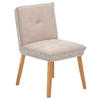 STUHL  in Webstoff, Mikrofaser  - Taupe/Hellbraun, Design, Holz/Textil (49/86/67cm) - Linea Natura