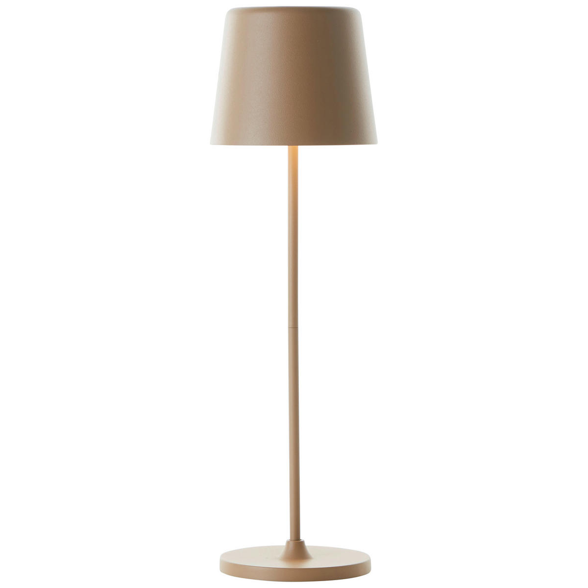 AKKU-TISCHLEUCHTE Kaami 10/37 cm   - Cappuccino, Basics, Kunststoff/Metall (10/37cm) - Brilliant