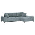 ECKSOFA  in Flachgewebe Dunkelgrau  - Dunkelgrau/Schwarz, KONVENTIONELL, Textil/Metall (295/180cm) - Carryhome