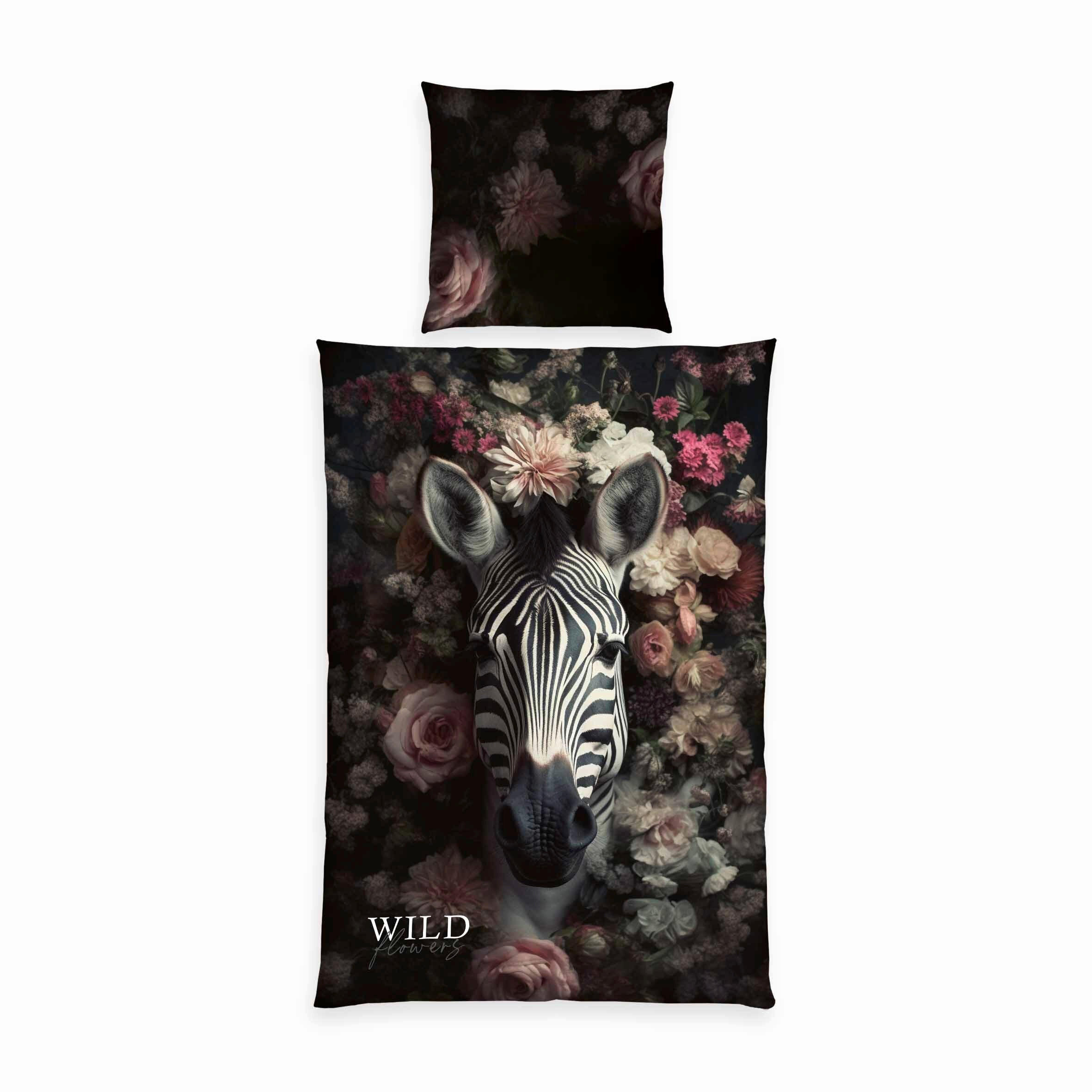 JUGENDBETTWÄSCHE Wild Flowers Renforcé 135/200 cm  - Multicolor, Design, Textil (135/200cm) - Herding
