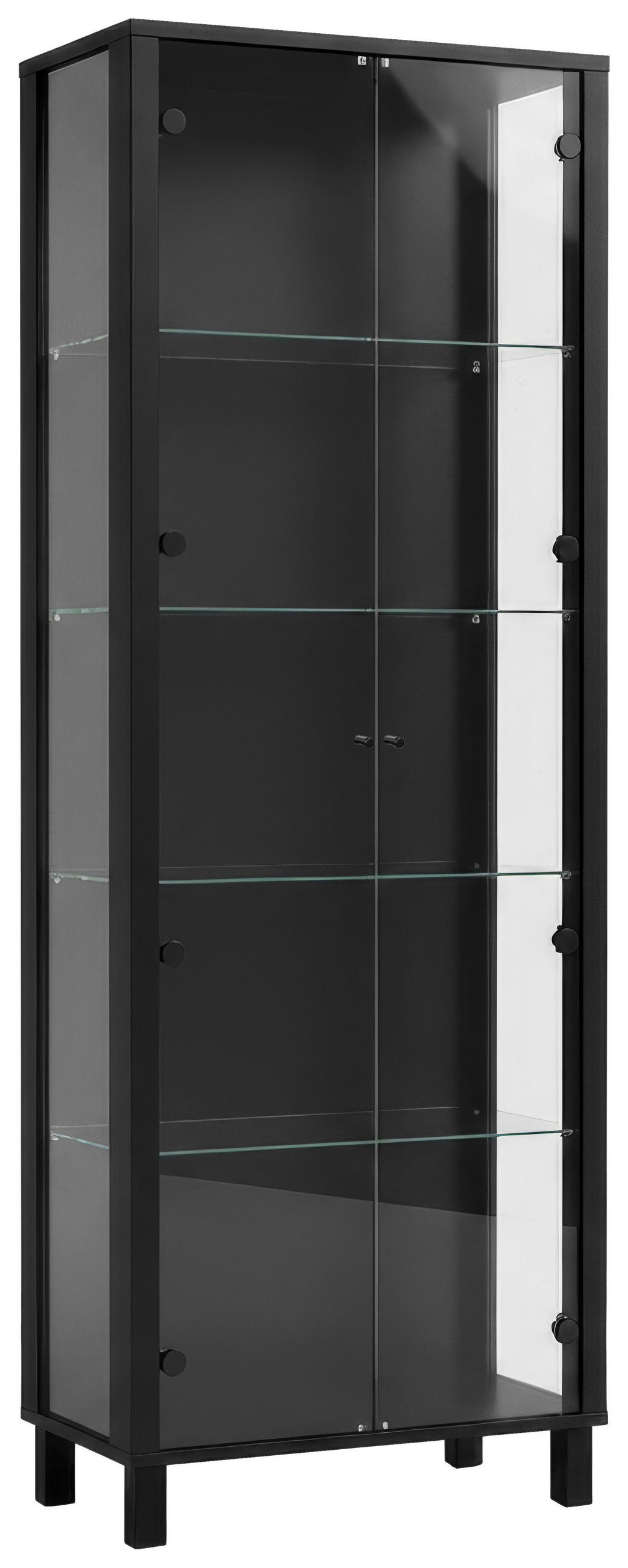 Vitrine Albi Schwarz B: 62 Cm