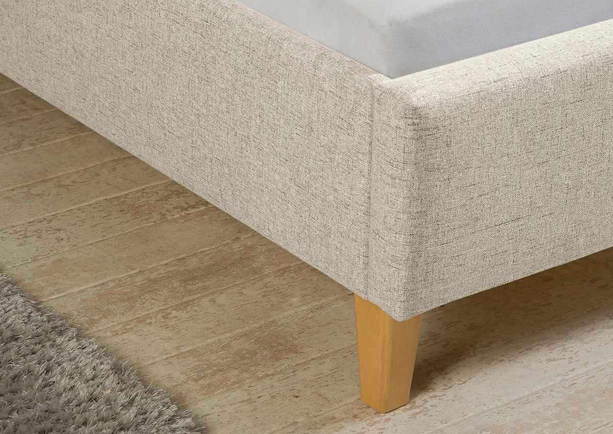 POLSTERBETT  in Beige,  - Beige/Naturfarben, MODERN, Holz/Textil (105/99/216cm) - Livetastic