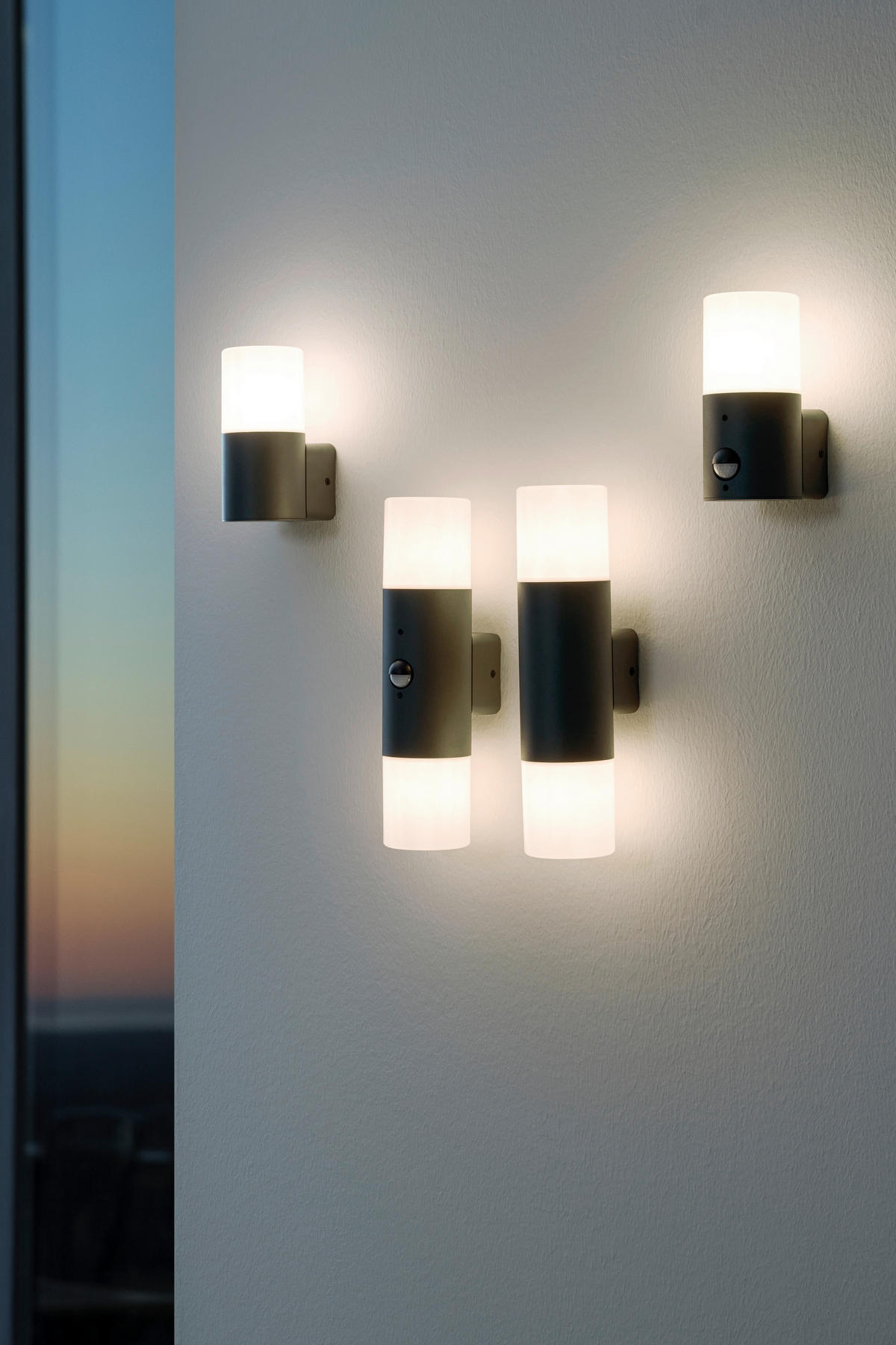 VÄGGLAMPA UTOMHUS 8,5/17,5 cm   - vit/antracit, Basics, metall/plast (8,5/17,5cm) - Trio Leuchten