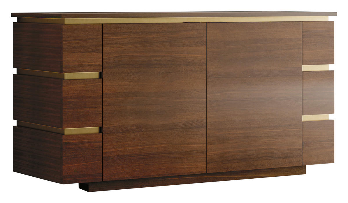 KOMÓD 154,1/81,2/55 cm  - tölgyfa színű, Modern, faalapú anyag (154,1/81,2/55cm) - Novel