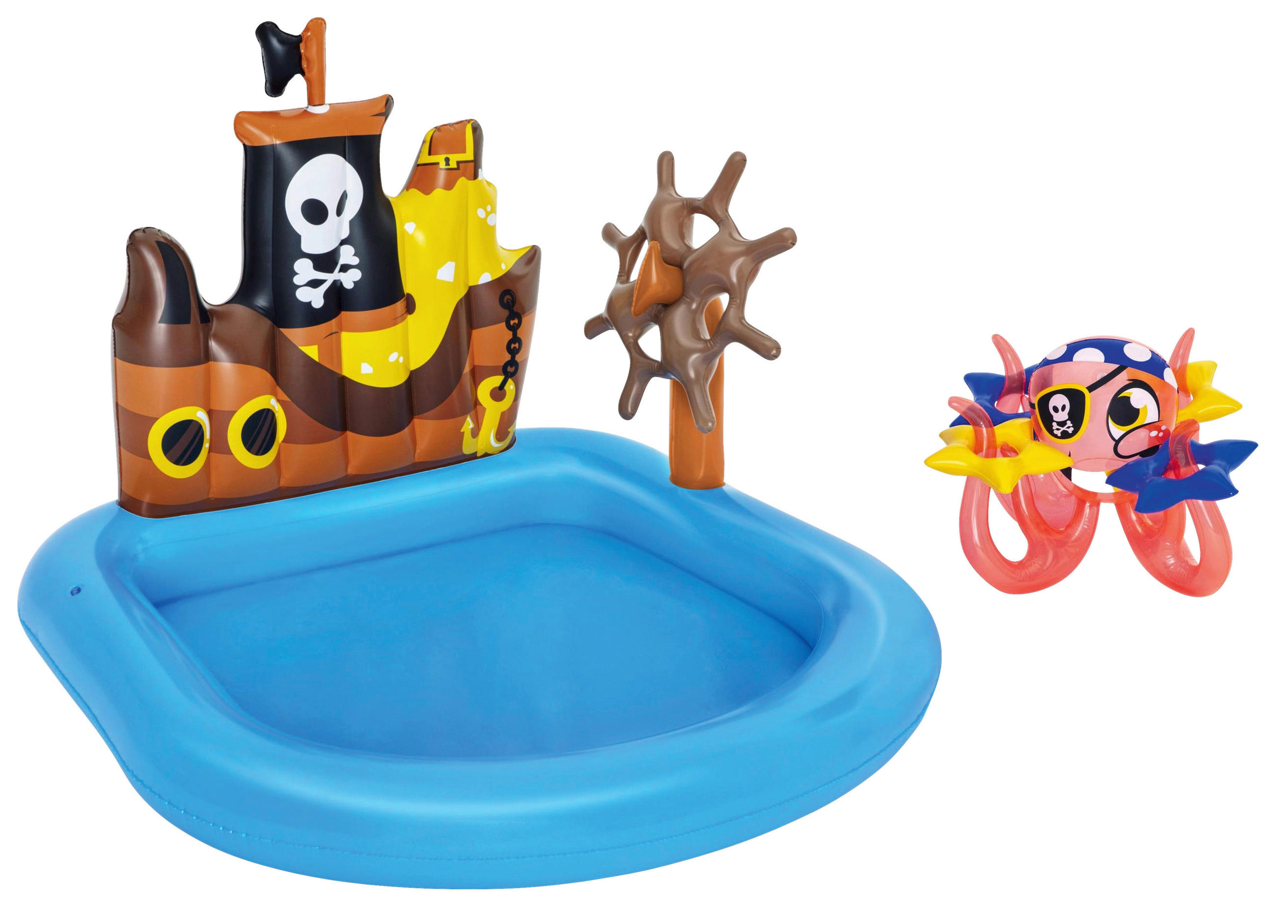 SPIELPOOL SHIPS AHOY 52211 140/130/104 cm  - Blau/Multicolor, KONVENTIONELL, Kunststoff (140/130/104cm) - Bestway